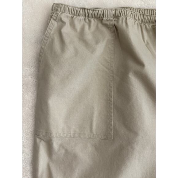 Eddie Bauer Women's Sunwashed Canvas Crop Pull-On Pants Costal Tan Pockets Sz 3X - Picture 3 of 15
